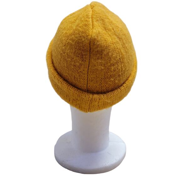 Forever 21 Mustard Yellow Beanie Hat Womens OS Sweater Knit Winter‎ Cold Weather - Picture 4 of 6